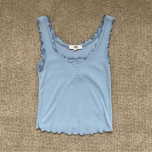 BB Dakota Blue Lettuce Hem Tank